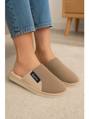 Wordex AR-060 Unisex Kadife Kumaş Içi Kürklü Kışlık Ev Terliği