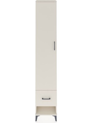 Dienni Hyperion Dolap 3 Raflı Tek Çekmeceli Tek Askılı 44X44X243 Aytaşı-Aytaşı