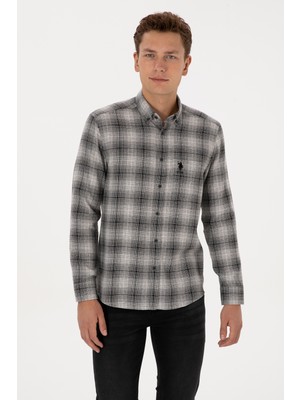 U.S. Polo Assn. Erkek Siyah Uzun Kollu Gömlek 50308583-VR046