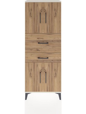 Dienni Arges Dolap 3 Raflı 2 Çekmeceli 4 Kapaklı 60X30X163 Aytaşı-Çam
