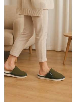 Wordex AR-060 Unisex Kadife Kumaş Içi Kürklü Kışlık Ev Terliği