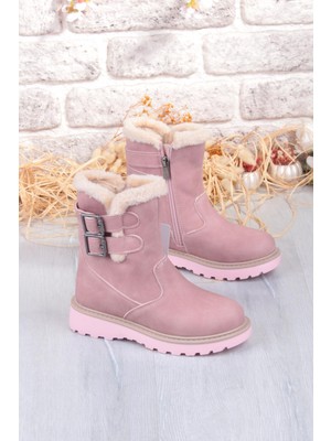 Fort Cool Buckle Anatomik Sıcak Astar Kaymaz Taban Kız Çocuk Çizme