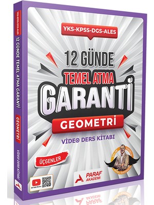 Paraf Akademi Yks Kpss Dgs Ales Bıyıklı Matematik Geometri 12 Günde Temel Atma Garanti Video Ders Kitabı - Selim Yüksel Paraf Akademi Yayınları