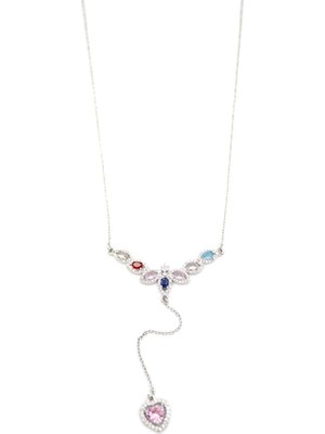 Royaleks Damla Taşlı Y Kolye - Gümüş