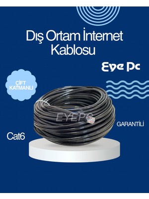 Ncpline 60 Metre Cat6 Utp/ftp Ethernet Internet Kablosu – Çift Kat Korumalı, Dış Cephe Uyumlu, RJ45 Uçlu-Modem – Router – Pc – Switch – Smart Tv Bağlantıları -Ip Kamera, Güvenlik Sistemleri, Nvr/dvr Cihazları