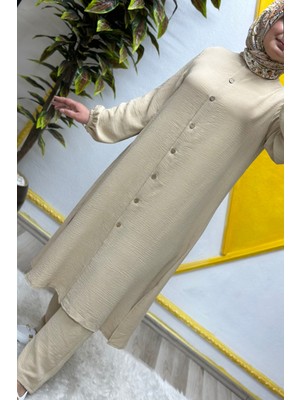 Elmas Tesettür Kadın Tesettür Giyim Büyük Beden Pantolonlu Aerobin Ikili Takım