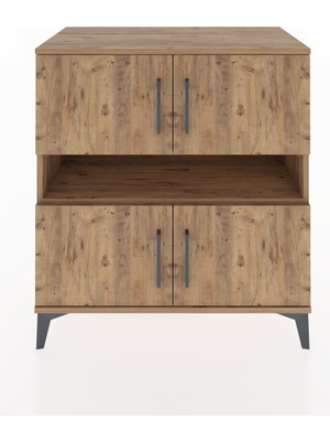 Dienni Hyperion Şifonyer 2 Raflı 4 Kapaklı 88X44X96 Çam-Çam