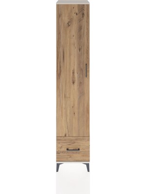 Dienni Hyperion Dolap 3 Raflı Tek Çekmeceli Tek Askılı 44X44X221 Aytaşı-Çam