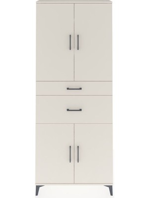 Dienni Arges Dolap 4 Raflı 2 Çekmeceli 4 Kapaklı 88X30X221 Aytaşı-Aytaşı