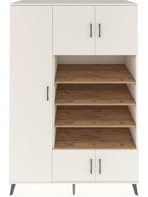 Dienni Kronos Dolap 10 Raflı 5 Kapaklı 132X59X195 Aytaşı-Aytaşı/çam