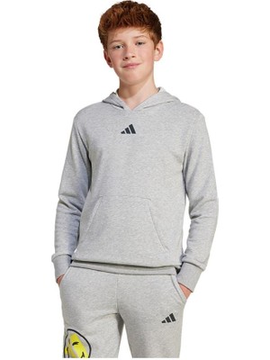 adidas Unisex Çocuk  Gri  Sweatshirt J SMI HOODIE JD3288