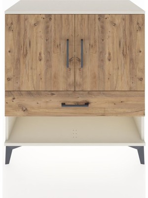 Dienni Hyperion Şifonyer 2 Raflı Tek Çekmeceli 2 Kapaklı 88X44X96 Aytaşı-Çam