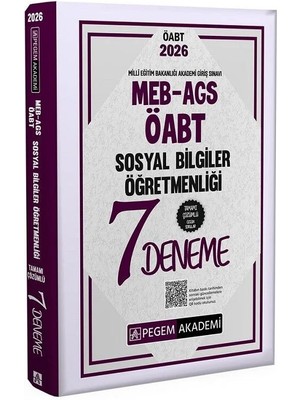 Anla Kazan Yayınları Pegem 2026 Öabt Meb-Ags Sosyal Bilgiler Öğretmenliği 7 Deneme Çözümlü