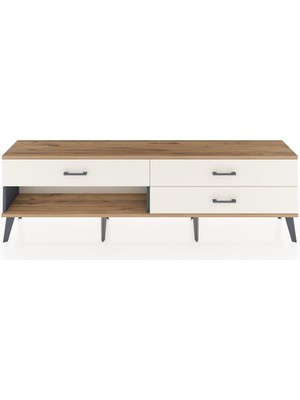 Dienni Arges Tv Ünitesi 3 Çekmeceli  176X30X51 Antrasit-Çam/aytaşı