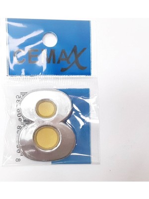 4 cm Plastik Krom Kaplama Kapı Numarası - 8