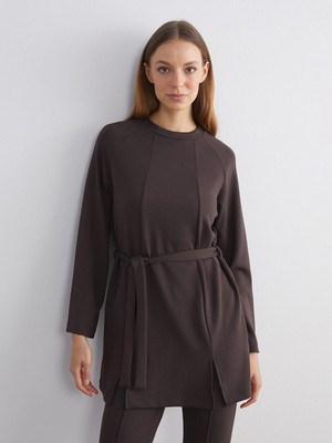 Lc Waikiki Yeni Sezon Beli Kuşaklı Kadın Sweatshirt Tunik