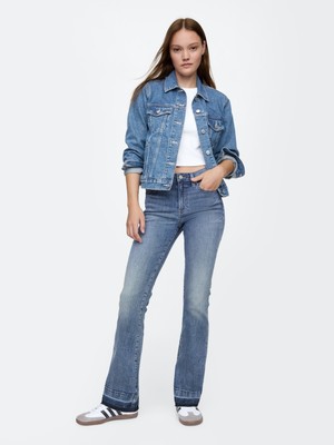 Gap Kadın Açık Mavi Mid Rise Universal Baby Boot Jean Pantolon