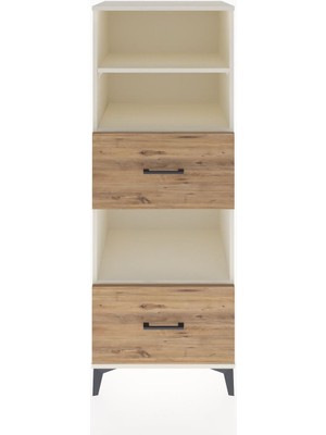 Dienni Hyperion Dolap 3 Raflı 2 Çekmeceli 60X44X163 Aytaşı-Çam