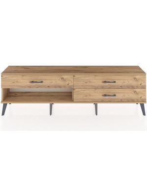 Dienni Arges Tv Ünitesi 3 Çekmeceli  176X30X51 Çam-Çam/çam