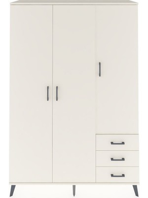 Dienni Hyperion Dolap 6 Raflı 3 Çekmeceli Tek Askılı 132X44X195 Aytaşı-Aytaşı/aytaşı