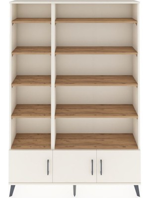 Dienni Arges Dolap 10 Raflı 3 Kapaklı 132X30X195 Aytaşı-Aytaşı/çam