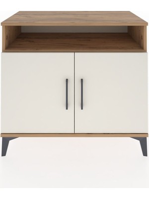 Dienni Hyperion Şifonyer Tek Raflı 2 Kapaklı 88X44X80 Çam-Aytaşı