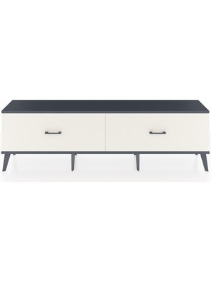 Dienni Arges Tv Ünitesi 2 Çekmeceli  176X30X51 Antrasit-Antrasit/aytaşı