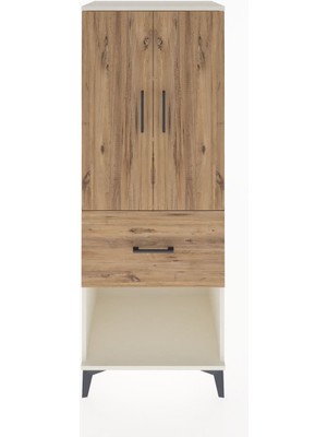 Dienni Hyperion Dolap 3 Raflı Tek Çekmeceli 2 Kapaklı 60X44X163 Aytaşı-Çam