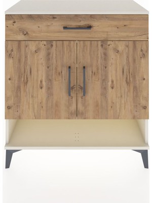 Dienni Hyperion Şifonyer 3 Raflı Tek Çekmeceli 2 Kapaklı 88X44X96 Aytaşı-Çam