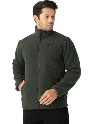 Crozwise Haki Erkek Tam Fermuarlı Polar / Sweat - 6055-04