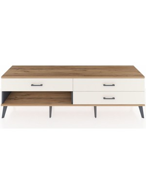 Dienni Hyperion Tv Ünitesi 3 Çekmeceli  176X44X51 Antrasit-Çam/aytaşı