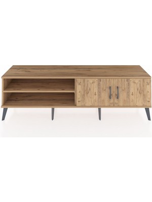 Dienni Hyperion Tv Ünitesi 2 Raflı 2 Kapaklı 176X44X51 Çam-Çam/çam