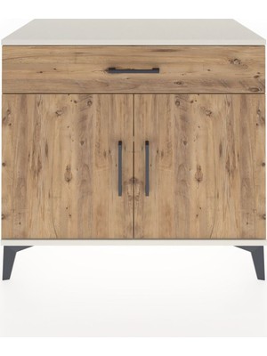 Dienni Hyperion Şifonyer 2 Raflı Tek Çekmeceli 2 Kapaklı 88X44X80 Aytaşı-Çam