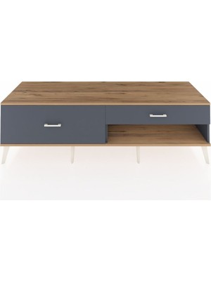 Dienni Kronos Tv Ünitesi 2 Çekmeceli  176X59X51 Antrasit-Çam/antrasit