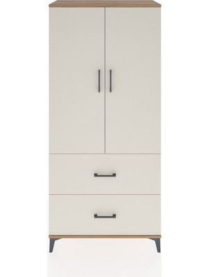 Dienni Hyperion Dolap 2 Raflı 2 Çekmeceli 2 Kapaklı 88X44X195 Çam-Aytaşı