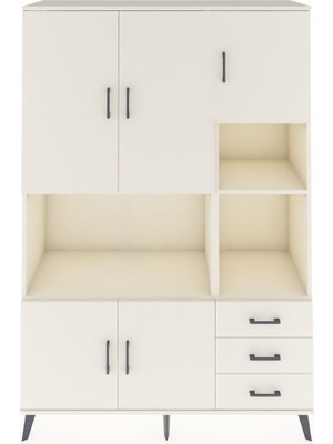 Dienni Hyperion Dolap 9 Raflı 3 Çekmeceli 5 Kapaklı 132X44X195 Aytaşı-Aytaşı/aytaşı