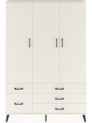 Dienni Arges Dolap 5 Raflı 5 Çekmeceli Tek Askılı 132X30X195 Aytaşı-Aytaşı/aytaşı