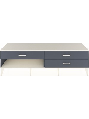 Dienni Hyperion Tv Ünitesi 3 Çekmeceli  176X44X51 Antrasit-Aytaşı/antrasit