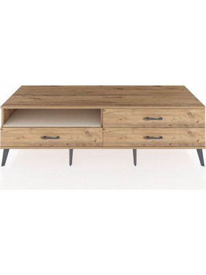 Dienni Kronos Tv Ünitesi Tek Raflı 3 Çekmeceli  176X59X51 Çam-Aytaşı/çam