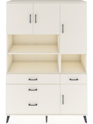 Dienni Hyperion Dolap 9 Raflı 4 Çekmeceli 4 Kapaklı 132X44X195 Aytaşı-Aytaşı/aytaşı