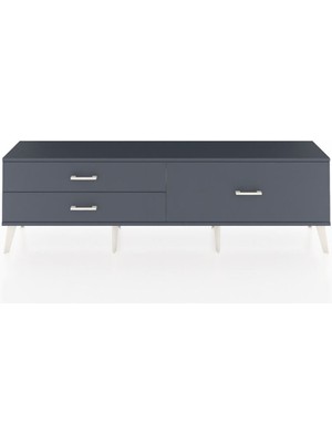 Dienni Arges Tv Ünitesi 3 Çekmeceli  176X30X51 Aytaşı-Antrasit/antrasit