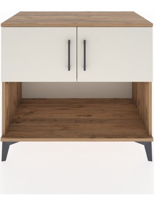 Dienni Hyperion Şifonyer Tek Raflı 2 Kapaklı 88X44X80 Çam-Aytaşı