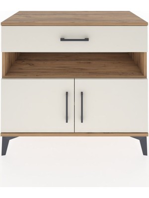Dienni Hyperion Şifonyer 2 Raflı Tek Çekmeceli 2 Kapaklı 88X44X80 Çam-Aytaşı