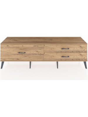 Dienni Hyperion Tv Ünitesi 3 Çekmeceli  176X44X51 Antrasit-Çam/çam