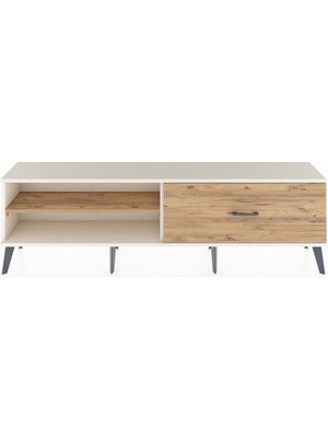 Dienni Arges Tv Ünitesi Tek Raflı Tek Çekmeceli  176X30X51 Aytaşı-Çam/çam