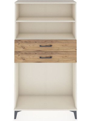 Dienni Arges Dolap 2 Raflı 2 Çekmeceli 88X30X163 Aytaşı-Çam