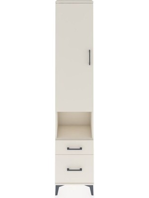 Dienni Arges Dolap 3 Raflı 2 Çekmeceli Tek Askılı 44X30X221 Aytaşı-Aytaşı