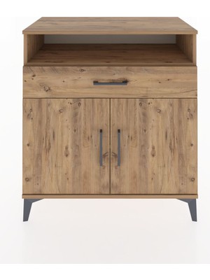 Dienni Hyperion Şifonyer Tek Raflı Tek Çekmeceli 2 Kapaklı 88X44X96 Çam-Çam