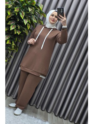 Elmas Tesettür Kadın Tesettür Giyim Büyük Beden Kapşonlu Spor Ikili Takım