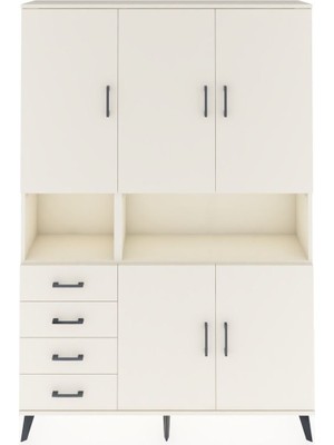 Dienni Arges Dolap 7 Raflı 4 Çekmeceli 5 Kapaklı 132X30X195 Aytaşı-Aytaşı/aytaşı